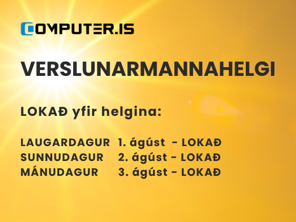 Lokað yfir verslunarmannahelgi 2026