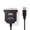 USB Parallel Printer Converter. USB A male - DB25 male 2.0 meters