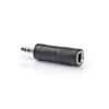Stereo Audio Adapter. 3.5 mm Male - 6.35 mm Female. Black