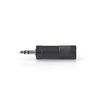 Stereo Audio Adapter. 3.5 mm Male - 6.35 mm Female. Black