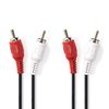 Stereo RCA audio cable. 2x RCA male - 2x RCA male 3.00 meters