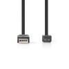 Kapall USB A karl - Micro B karl 1m svartur
