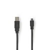 Kapall USB A karl - Micro B karl 1m svartur