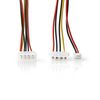 Internal power adapter cable. Molex male - Molex female + 3-pin fan female 0.2meters
