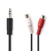 3.5mm stereo - RCA cable. 3.5mm jack stereo male - 2x RCA female 0.20 meter