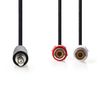 3.5mm stereo - RCA cable. 3.5mm jack stereo male - 2x RCA female 0.20 meter