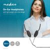 On-Ear Headphones. Wired 1.2 meter, Black