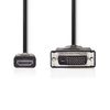 HDMI - DVI cable. HDMI male - DVI-D 24+1-pin male 3.0 meters