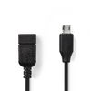 Kapall USB A kona - Micro B karl 0,2m OTG