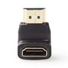 Breytistykki HDMI 19p karl - HDMI 19p kona 90°horn