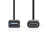 Adaptor USB3 A female - USB-C male 15cm CCGP61710BK02