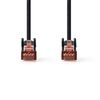 Kapall RJ45 2x karl CAT6 netkapall  7,5m svartur
