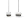 USB adapter cable. USB A male - Apple® Lightning male 2 meters white