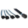 Inter-Tech SFF-8643 - 4x SATA/SAS 0.7 m 12 Gbit/s Blue
