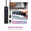 ICY BOX IB-HUB1737-C3 USB 3.2 Gen 1 (3.1 Gen 1) Type-C 5000 Mbit/s Black
