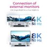 ICY BOX IB-HUB801-TB4 Thunderbolt 4 40000 Mbit/s Anthracite, Black