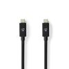 Nedis CCGP66020BK20 USB cable 2 m USB4 Gen 3x2 USB C Black