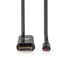 Nedis CCGP64355BK20 video cable adapter 2 m USB Type-C DisplayPort + USB Type-C Black