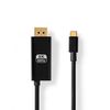 Nedis CCGP64355BK20 video cable adapter 2 m USB Type-C DisplayPort + USB Type-C Black