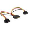 Kapall PC innvær SATA - 2x SATA 90° Delock 60128