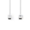 Nedis CCGW64750WT10 USB cable USB 3.2 Gen 2 (3.1 Gen 2) 1 m USB C White