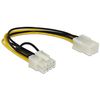 Kapall PC innvær PCIe 6P->8P 0,2m Delock 83775
