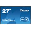 iiyama ProLite 27” Optical Bonded PCAP 10pt touchscreen monitor with IPS panel technology, edge-to-edge glass design, anti-fingerprint coating and a flexible stand