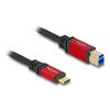 DeLOCK USB 5 Gbps Cable USB Type-C male to USB Type-B male 1 m red metal