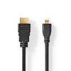 Nedis CVGL34700BK15 HDMI cable 1.5 m HDMI Type A (Standard) HDMI Type D (Micro) Black