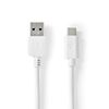Nedis CCGW61650WT10 USB cable USB 3.2 Gen 2 (3.1 Gen 2) 1 m USB A USB C White