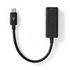 Nedis CCGB64960BK02 cable gender changer RJ-45 USB Type-C Black