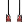 Kapall RJ45 2x karl CAT6 netkapall  0,25m svartur