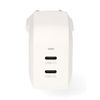 USB hleðslutæki 2-port Nedis C+C 35W GaN hvítt