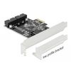 Stýrispjald DeLock PCIe 2x USB3.0 Internal 90387