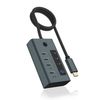 ICY BOX IB-HUB1454-C31 USB 3.2 Gen 1 (3.1 Gen 1) Type-C 10000 Mbit/s Blue, Grey