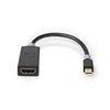 Nedis CCBP37654AT02 video cable adapter 0.2 m Mini DisplayPort HDMI Anthracite