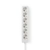 Nedis ESOC615F1WT power extension 1.5 m 6 AC outlet(s) Indoor White