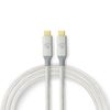 Nedis CCTB64020AL10 USB cable 1 m USB3.2 Gen 2x2 USB C Silver