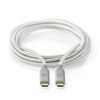 Nedis CCTB64020AL10 USB cable 1 m USB3.2 Gen 2x2 USB C Silver