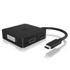 ICY BOX IB-DK1104-C 0.15 m USB Type-C DVI + VGA + DisplayPort + HDMI Black