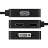 ICY BOX IB-DK1104-C 0.15 m USB Type-C DVI + VGA + DisplayPort + HDMI Black