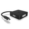 ICY BOX IB-DK1104-C 0.15 m USB Type-C DVI + VGA + DisplayPort + HDMI Black