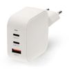 USB hleðslutæki 3-port Nedis A+C+C 70W GaN hvítt