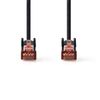 Kapall RJ45 2x karl CAT6 netkapall 15m svartur
