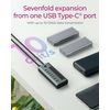 ICY BOX IB-HUB1457-C31 USB 3.2 Gen 1 (3.1 Gen 1) Type-C 10000 Mbit/s Blue, Grey