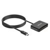 Manhattan USB-C Contact Smart Card Reader with MicroSD slot, USB Type-C Male to Contact Reader Interface and microSDXC, Supports Windows, macOS and Linux, Reads SIM Cards with Adapter, Cable 1m, Black, Three Year Warranty