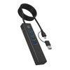ICY BOX IB-HUB1737-C3 USB 3.2 Gen 1 (3.1 Gen 1) Type-C 5000 Mbit/s Black