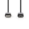 USB 2.0 C Adapter Cable. C Male - Micro B Male, 1.0 m, Black