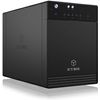 External 4-Port USB-C Case for 2.5 inch & 3.5 inch SSD and Hard Disk Drives, USB 3.1 (Type-C, Gen 2), JBOD, Fan, SATA, Aluminium
