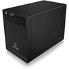 External 4-Port USB-C Case for 2.5 inch & 3.5 inch SSD and Hard Disk Drives, USB 3.1 (Type-C, Gen 2), JBOD, Fan, SATA, Aluminium